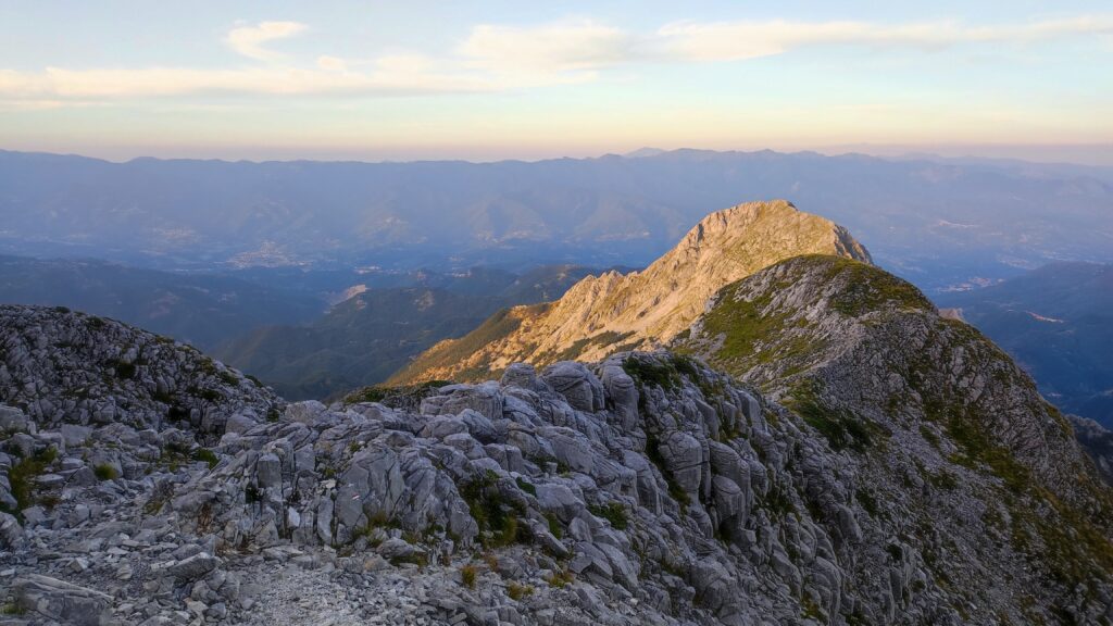 View of the Pania Secca from the Pania della Croce